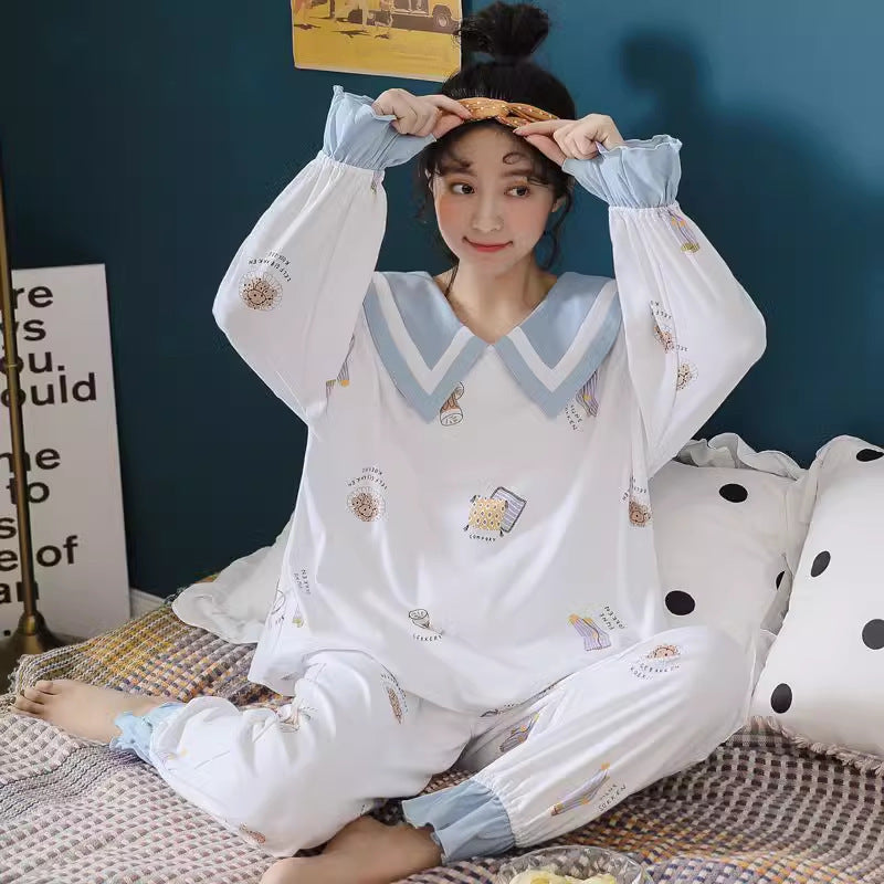Ensemble de vêtements d'intérieur simple à manches longues et à carreaux jaunes pour couple