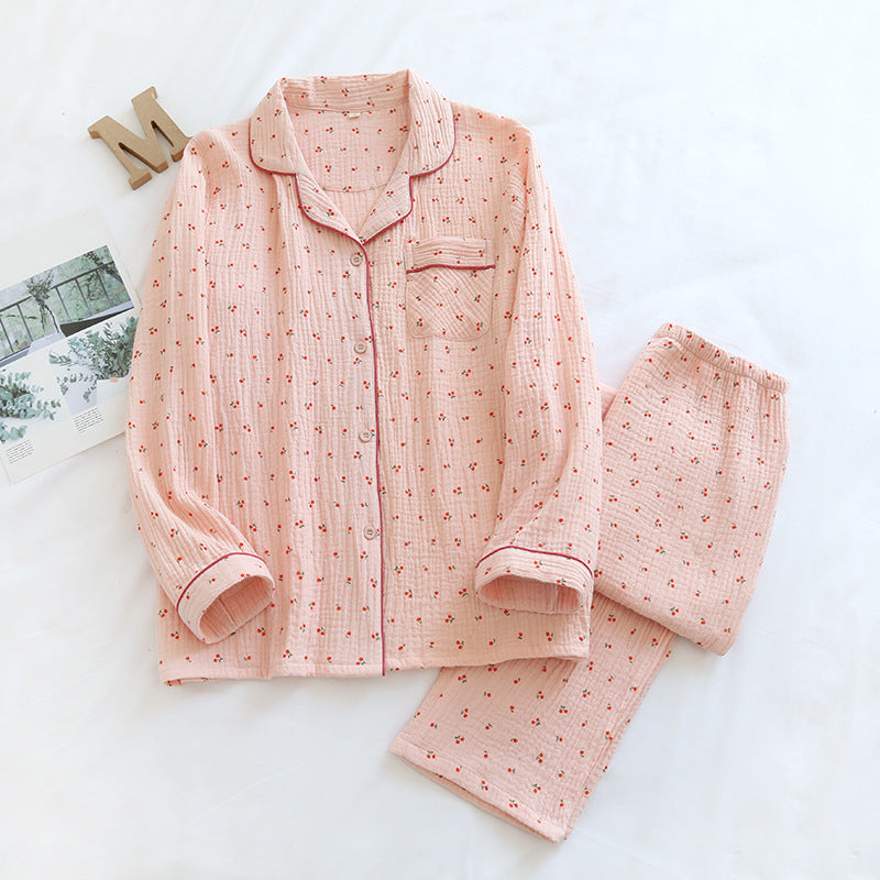 Cute Sweet Sweat-Absorbent Loose Cardigan Homewear Suit